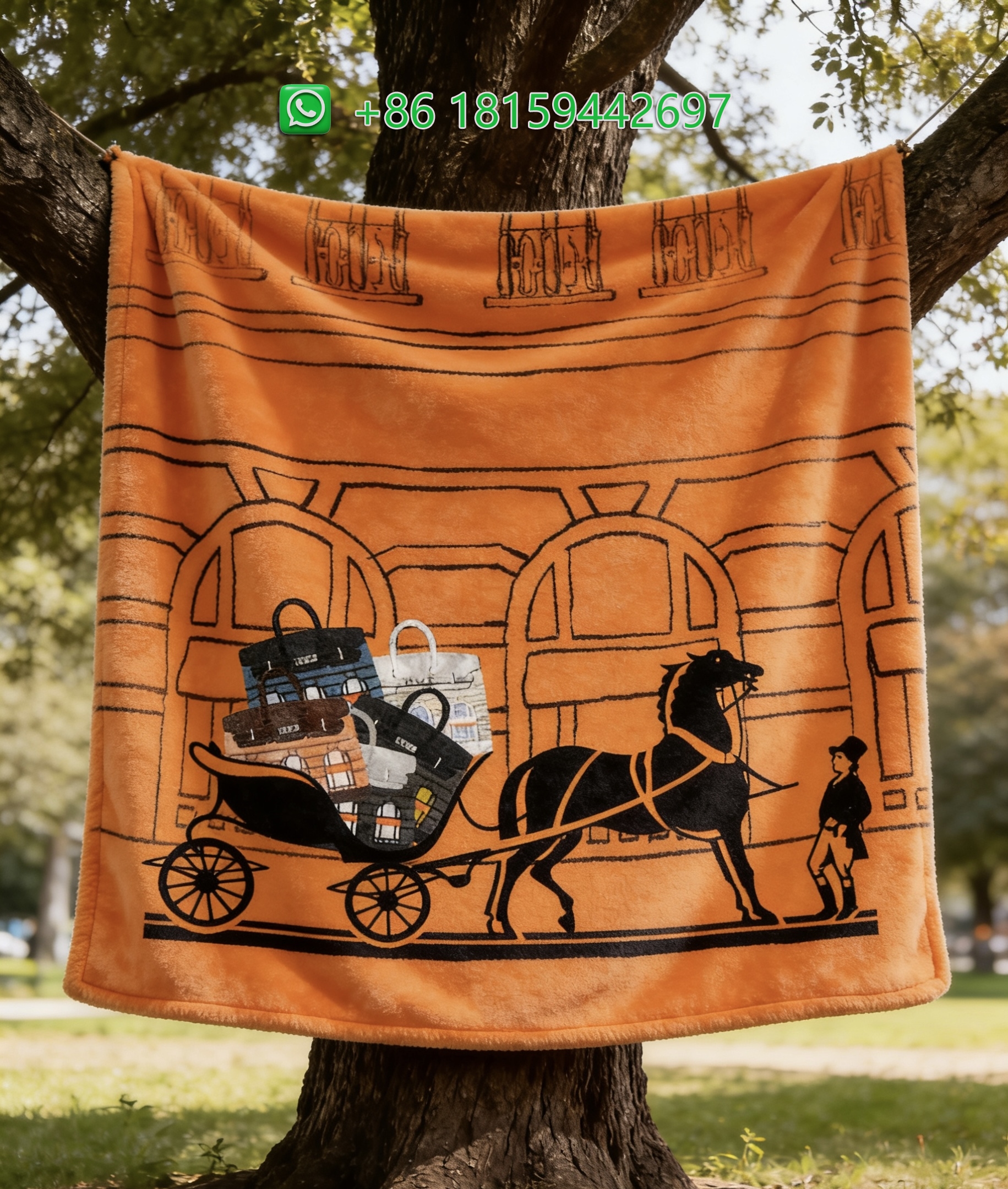 Hermes Throw Blankets